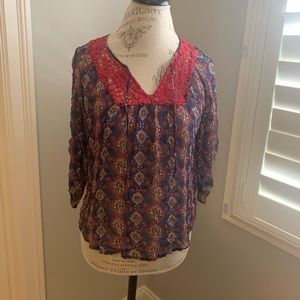 Lucky Brand print blouse